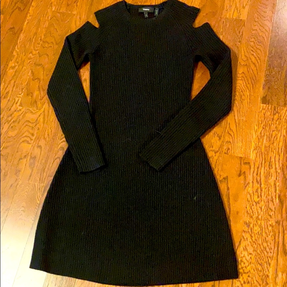 Theory black sweater dress size S